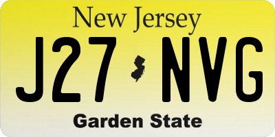 NJ license plate J27NVG