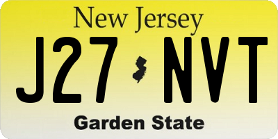 NJ license plate J27NVT