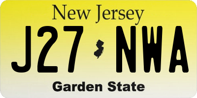 NJ license plate J27NWA