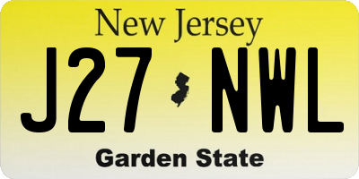 NJ license plate J27NWL