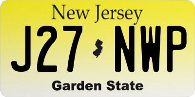 NJ license plate J27NWP