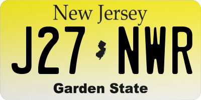 NJ license plate J27NWR