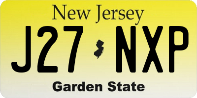 NJ license plate J27NXP