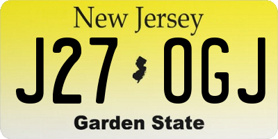 NJ license plate J27OGJ