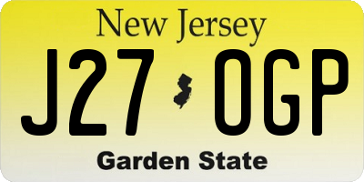 NJ license plate J27OGP
