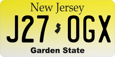 NJ license plate J27OGX