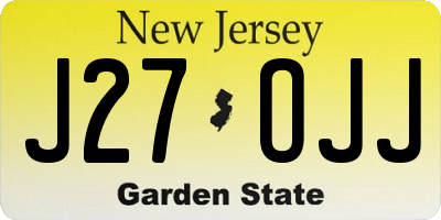 NJ license plate J27OJJ