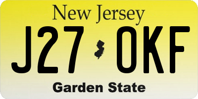 NJ license plate J27OKF