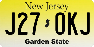 NJ license plate J27OKJ