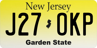 NJ license plate J27OKP