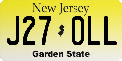 NJ license plate J27OLL