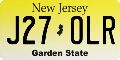 NJ license plate J27OLR