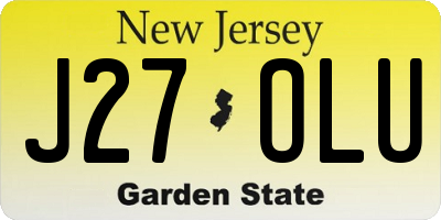 NJ license plate J27OLU