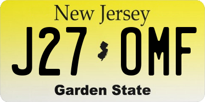 NJ license plate J27OMF
