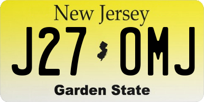 NJ license plate J27OMJ