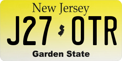 NJ license plate J27OTR