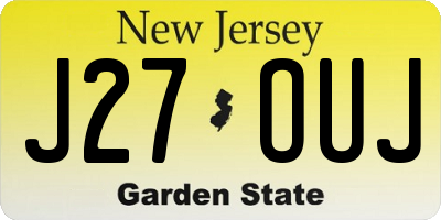 NJ license plate J27OUJ