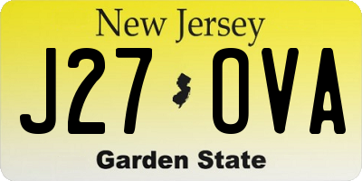 NJ license plate J27OVA