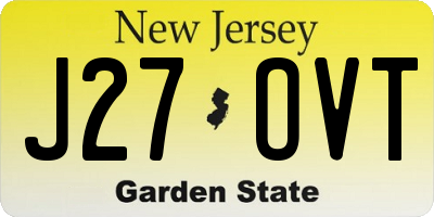 NJ license plate J27OVT