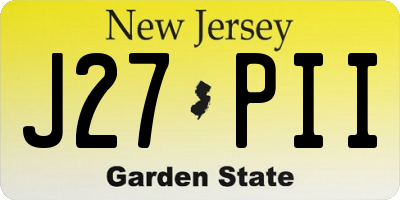 NJ license plate J27PII