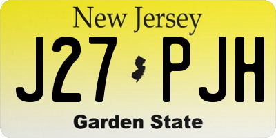 NJ license plate J27PJH