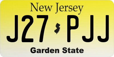 NJ license plate J27PJJ