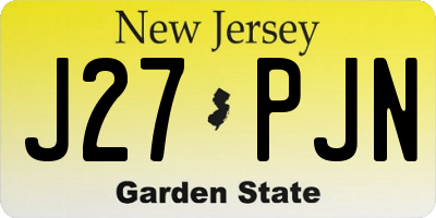 NJ license plate J27PJN