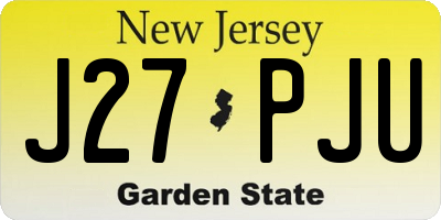 NJ license plate J27PJU