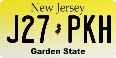 NJ license plate J27PKH