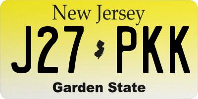 NJ license plate J27PKK