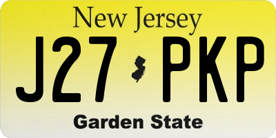 NJ license plate J27PKP