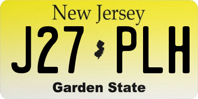 NJ license plate J27PLH