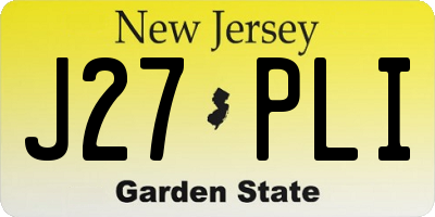 NJ license plate J27PLI