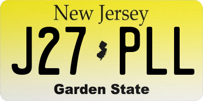 NJ license plate J27PLL