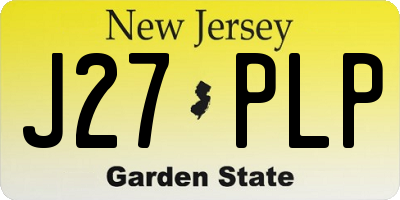 NJ license plate J27PLP
