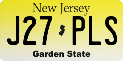 NJ license plate J27PLS