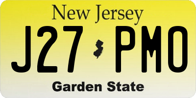 NJ license plate J27PMO