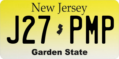 NJ license plate J27PMP