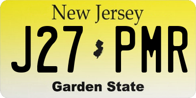 NJ license plate J27PMR