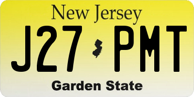 NJ license plate J27PMT