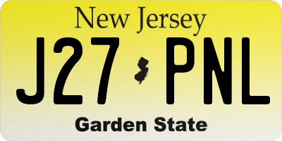 NJ license plate J27PNL