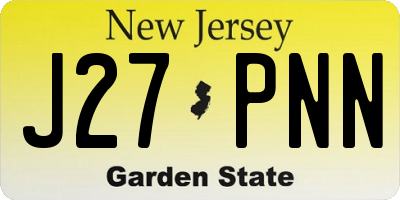 NJ license plate J27PNN