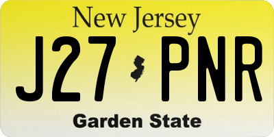 NJ license plate J27PNR