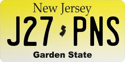 NJ license plate J27PNS