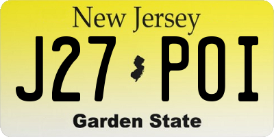 NJ license plate J27POI