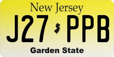 NJ license plate J27PPB