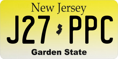 NJ license plate J27PPC