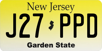 NJ license plate J27PPD