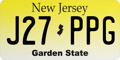 NJ license plate J27PPG