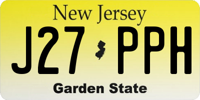 NJ license plate J27PPH